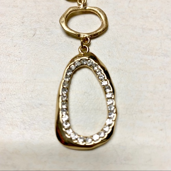 Neiman Marcus Drop Earrings - Gold/Crystal - Picture 4 of 5